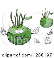 Kohlrabi With Hands And A Face