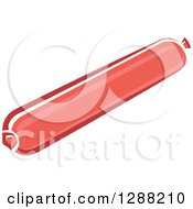 Clipart Of A Stick Of Sausage Royalty Free Vector Illustration