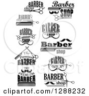 Poster, Art Print Of Black And White Barber Shop Designs 3