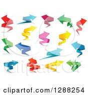 Poster, Art Print Of Colorful Paper Arrows And Shadows 2