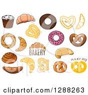 Poster, Art Print Of Bakery Foods With Text