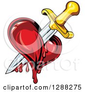 Poster, Art Print Of Sword Stabbing A Bleeding Heart 2