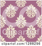 Poster, Art Print Of Seamless Background Design Pattern Of Yellow Damask Over Pink
