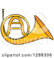 Cartoon Golden French Horn
