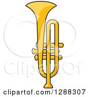 Poster, Art Print Of Cartoon Golden Trumpet