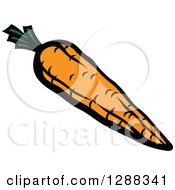Clipart Of A Carrot Royalty Free Vector Illustration