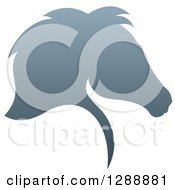 Gradient Gray Horse Head Silhouette In Profile