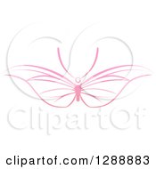 Poster, Art Print Of Pink Butterfly With Wide Wings