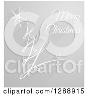 Clipart Of A Grayscale Abstract Swirl Tree With Merry Christmas Text Royalty Free Vector Illustration by AtStockIllustration