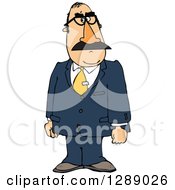 Poster, Art Print Of Caucasian Man Wearing A Groucho Mask And Suit