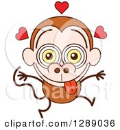 Poster, Art Print Of Smitten Brown Monkey In Love