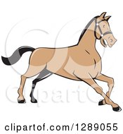 Poster, Art Print Of Cartoon Retro Kneeling Horse