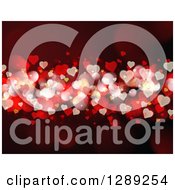 Poster, Art Print Of Heart Bokeh Red Valentines Day Background