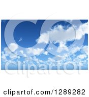 Poster, Art Print Of Puffy Clouds And Blue Sky Nature Background