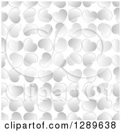 Poster, Art Print Of Background Of Silver Valentine Hearts On White