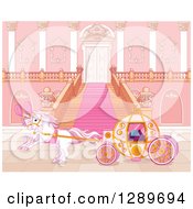 Poster, Art Print Of Horse Drawn Carriage At A Palace Entrance