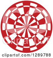 Poster, Art Print Of Red And White Bullseye Target For Archery Or Throwing Darts