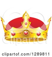 Red And Gold Crown With Rubies 2