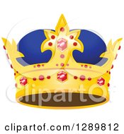 Blue And Gold Crown With Rubies