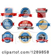 Clipart Of Quality Product Guarantee Labels 4 Royalty Free Vector Illustration