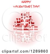 Poster, Art Print Of Happy Valentines Day Text Over Red Gifts And A Reflection On White