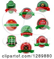 Clipart Of Quality Product Guarantee Labels 3 Royalty Free Vector Illustration