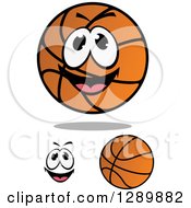 Clipart Of A Face And Basketball Characters 2 Royalty Free Vector Illustration