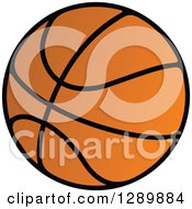 Clipart Of A Black And Orange Basketball 2 Royalty Free Vector Illustration