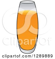 Clipart Of A Glass Of Apple Juice Royalty Free Vector Illustration