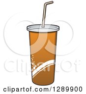 Poster, Art Print Of Brown And Orange Fountain Soda Cup