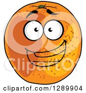 Happy Cartoon Orange Character