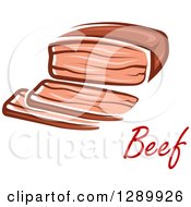 Poster, Art Print Of Beef Brisket And Text