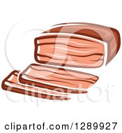 Clipart Of A Beef Brisket Royalty Free Vector Illustration