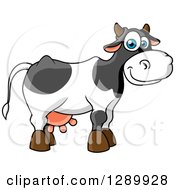 Poster, Art Print Of Cute Cartoon Blue Eyed Dairy Cow