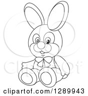 Poster, Art Print Of Black And White Stuffed Rabbit Toy