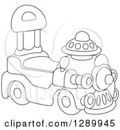 Poster, Art Print Of Black And White Ride On Toy Train