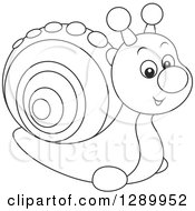Poster, Art Print Of Cute Black And White Toy Snail