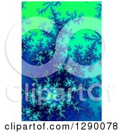Poster, Art Print Of Blue And Green Fractal Background
