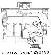 Poster, Art Print Of Black And White Proud Male Pizza Restaurant Chef