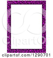 Pink Cheetah Or Leopard Print Border Around White Text Space