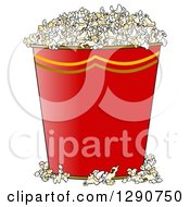Poster, Art Print Of Gradient Red Bucket Of Popcorn