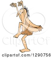 Poster, Art Print Of Caveman In A Karate Crane Stance