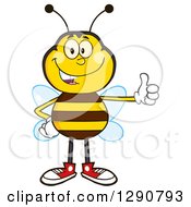 Poster, Art Print Of Happy Honey Bee Giving A Thumb Up
