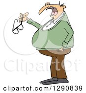 Poster, Art Print Of Chubby Senior Caucasian Man Talking And Holding His Glasses