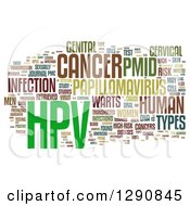 Clipart Of A Colorful HPV Human Papillomavirus Word Tag Collage On White Royalty Free Illustration by MacX