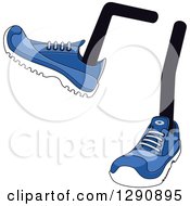 Poster, Art Print Of Pair Of Legs Wearing Blue Tennis Shoes 7
