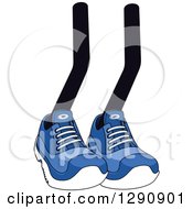 Pair Of Legs Wearing Blue Tennis Shoes 5