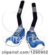 Poster, Art Print Of Pair Of Legs Wearing Blue Tennis Shoes 6