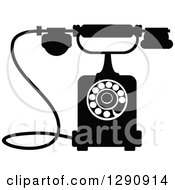 Poster, Art Print Of Retro Black And White Desk Telephone 10