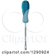 Clipart Of A Blue Screwdriver Royalty Free Vector Illustration by Vector Tradition SM
